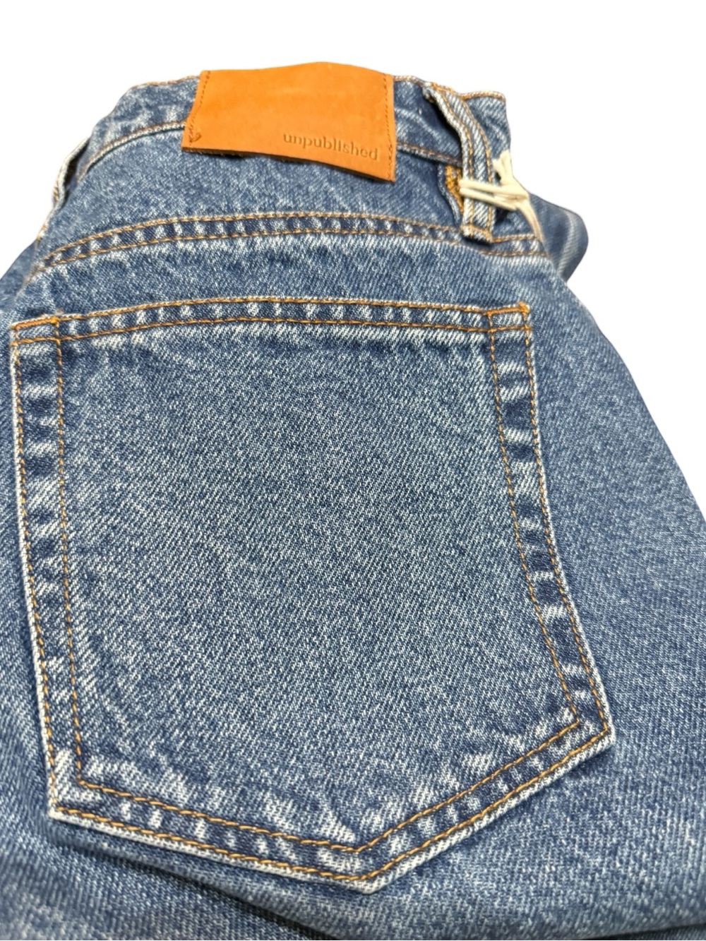 Unpublished High Rise Straight Leg Medium Wash Jeans NWT - Picture 5 of 5